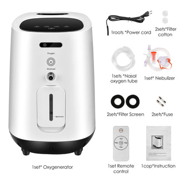 1-7L/min Adjustable Home Use Oxygen Concentrator 104W-OXYGENSOLVE